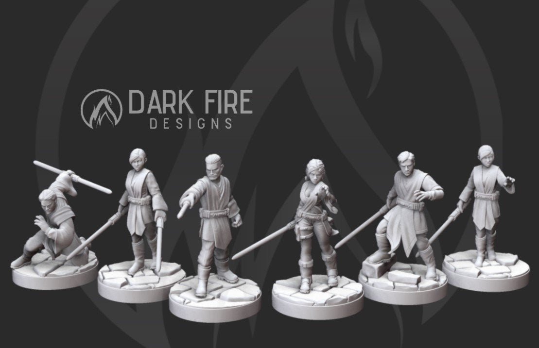 Human Academy Wizard Miniature - SW Legion Compatible (38-40mm tall) Resin 3D Print - Dark Fire Designs - Gootzy Gaming