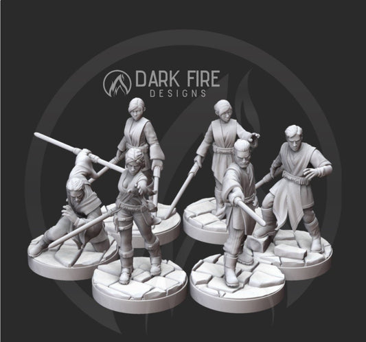 Human Academy Wizard Miniature - SW Legion Compatible (38 - 40mm tall) Resin 3D Print - Dark Fire Designs - Gootzy Gaming