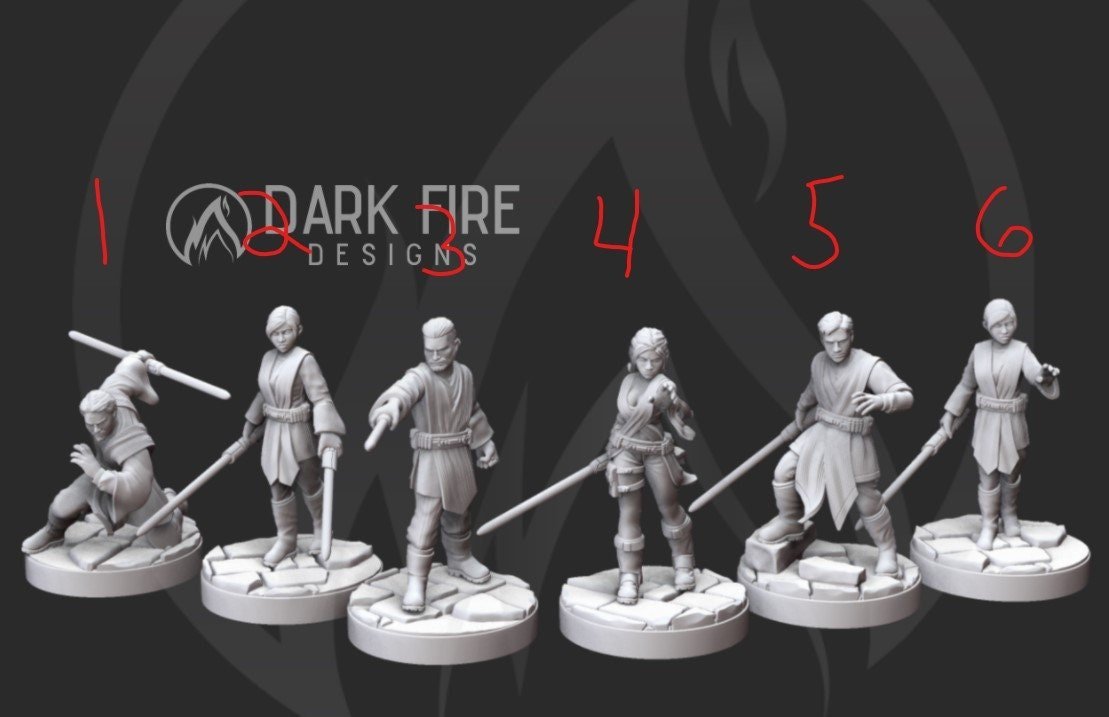 Human Academy Wizard Miniature - SW Legion Compatible (38 - 40mm tall) Resin 3D Print - Dark Fire Designs - Gootzy Gaming