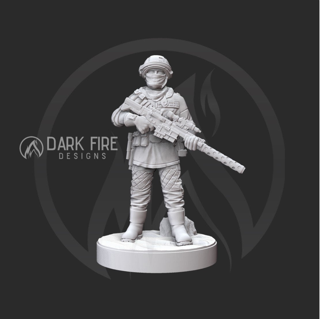 Human Pathfinder Leader Miniature - SW Legion Compatible (38 - 40mm tall) Resin 3D Print - Dark Fire Designs - Gootzy Gaming