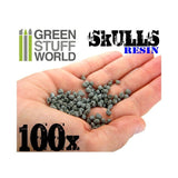 Humanoid Skulls - Unpainted Cast Resin Decoration Kit - Green Stuff World - Gootzy Gaming