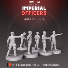 Imperial Commanding Officers - SW Legion Compatible Miniature (38 - 40mm tall) High Quality 8k Resin 3D Print - Dark Fire Designs - Gootzy Gaming