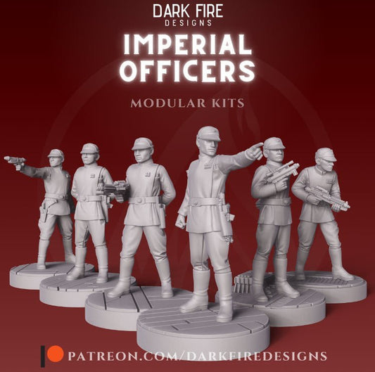 Imperial Commanding Officers - SW Legion Compatible Miniature (38 - 40mm tall) High Quality 8k Resin 3D Print - Dark Fire Designs - Gootzy Gaming
