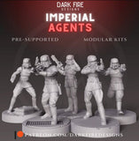 Imperial Field Occupation Agents Squad - SW Legion Compatible (38-40mm tall) Multi-Piece High Quality 8k Resin 3D Print - Dark Fire Designs - Gootzy Gaming