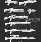 Imperial Gun Pack 1 - 5 bits pack - SW Legion Compatible Resin 3D Print - Dark Fire Designs - Gootzy Gaming