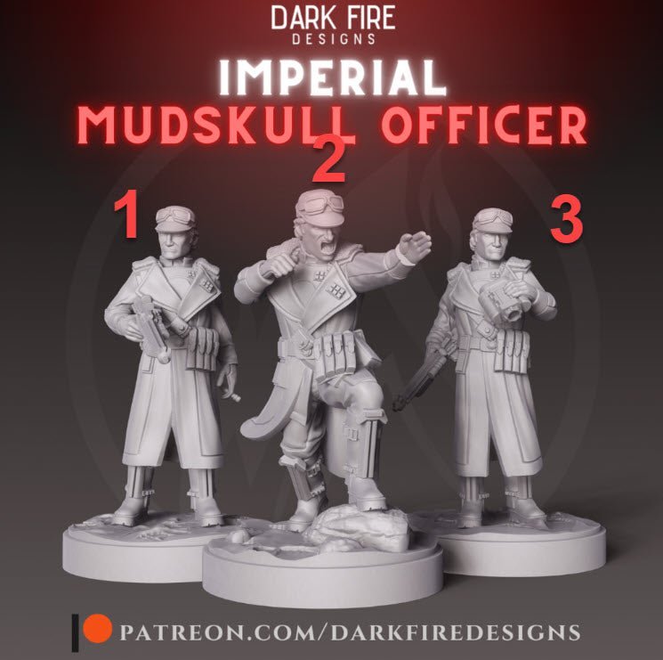 Imperial Mudskull Officer - SW Legion Compatible Miniature (38 - 40mm tall) High Quality 8k Resin 3D Print - Dark Fire Designs - Gootzy Gaming