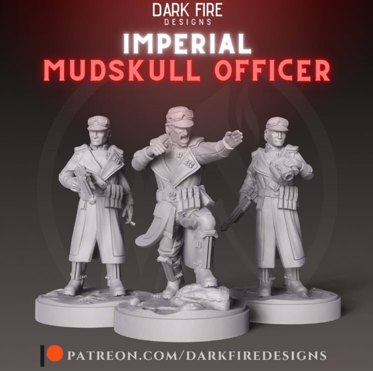 Imperial Mudskull Officer - SW Legion Compatible Miniature (38 - 40mm tall) High Quality 8k Resin 3D Print - Dark Fire Designs - Gootzy Gaming