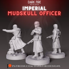 Imperial Mudskull Officer - SW Legion Compatible Miniature (38 - 40mm tall) High Quality 8k Resin 3D Print - Dark Fire Designs - Gootzy Gaming