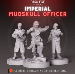 Imperial Mudskull Officer - SW Legion Compatible Miniature (38-40mm tall) High Quality 8k Resin 3D Print - Dark Fire Designs - Gootzy Gaming