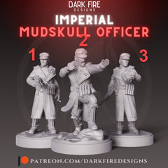 Imperial Mudskull Officer - SW Legion Compatible Miniature (38-40mm tall) High Quality 8k Resin 3D Print - Dark Fire Designs - Gootzy Gaming