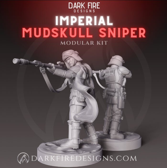 Imperial Mudskull Sniper - SW Legion Compatible Miniature (38 - 40mm tall) High Quality 8k Resin 3D Print - Dark Fire Designs - Gootzy Gaming
