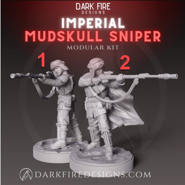 Imperial Mudskull Sniper - SW Legion Compatible Miniature (38 - 40mm tall) High Quality 8k Resin 3D Print - Dark Fire Designs - Gootzy Gaming