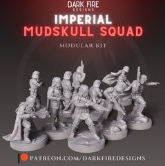 Imperial Mudskull Trooper Squad - SW Legion Compatible (38 - 40mm tall) Multi - Piece High Quality 8k Resin 3D Print - Dark Fire Designs - Gootzy Gaming