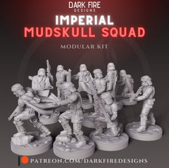 Imperial Mudskull Trooper Squad - SW Legion Compatible (38-40mm tall) Multi-Piece High Quality 8k Resin 3D Print - Dark Fire Designs - Gootzy Gaming