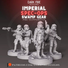Imperial Spec Ops Swamp Gear Squad - SW Legion Compatible (38 - 40mm tall) Multi - Piece High Quality 8k Resin 3D Print - Dark Fire Designs - Gootzy Gaming