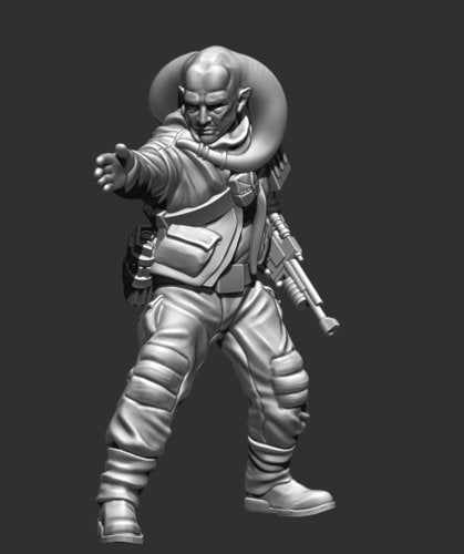 Insurgent Alien Squad Leader Miniature - SW Legion Compatible (38 - 40mm tall) Resin 3D Print - Skullforge Studios - Gootzy Gaming