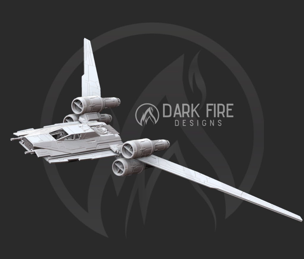 Insurgent Alliance Trooper Dropship - Large Resin Printed Model Kit - SW Legion Compatible Resin 3D Print - Dark Fire Designs - Gootzy Gaming