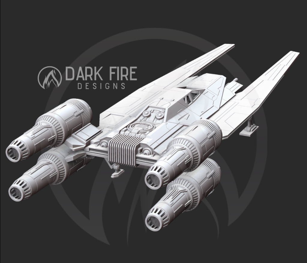 Insurgent Alliance Trooper Dropship - Large Resin Printed Model Kit - SW Legion Compatible Resin 3D Print - Dark Fire Designs - Gootzy Gaming