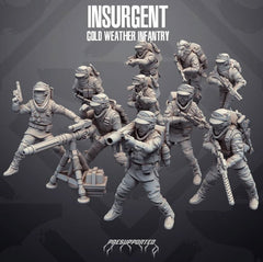 Insurgent Cold Weather Infantry Troopers - SW Legion Compatible Miniature (38 - 40mm tall) High Quality 8k Resin 3D Print - Skullforge Studios - Gootzy Gaming