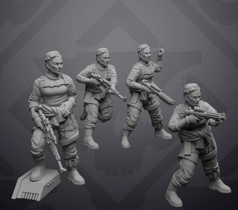 Insurgent Defector Commander - Single Miniature - SW Legion Compatible (38-40mm tall) Resin 3D Print - Skullforge Studios - Gootzy Gaming