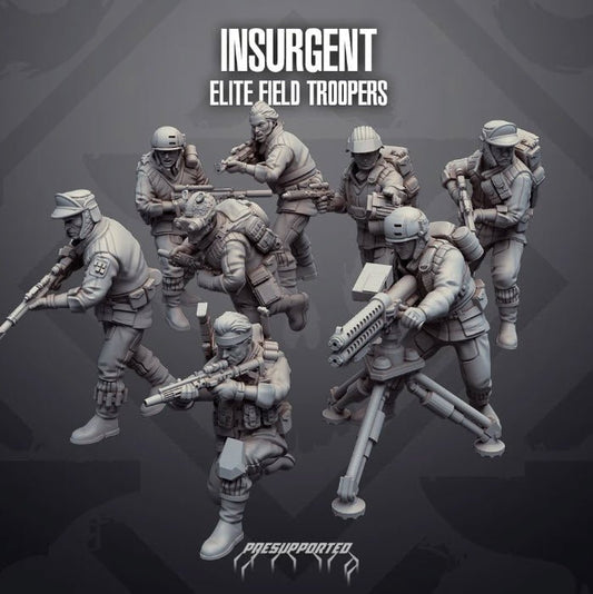 Insurgent Elite Field Troopers - SW Legion Compatible Miniature (38-40mm tall) High Quality 8k Resin 3D Print - Skullforge Studios - Gootzy Gaming