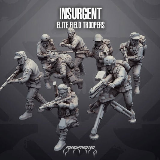 Insurgent Elite Field Troopers - SW Legion Compatible Miniature (38 - 40mm tall) High Quality 8k Resin 3D Print - Skullforge Studios - Gootzy Gaming
