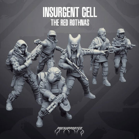 Insurgent Elite Special Ops Team: Red Rothnas - SW Legion Compatible Miniature (38 - 40mm tall) High Quality 8k Resin 3D Print - Skullforge Studios - Gootzy Gaming