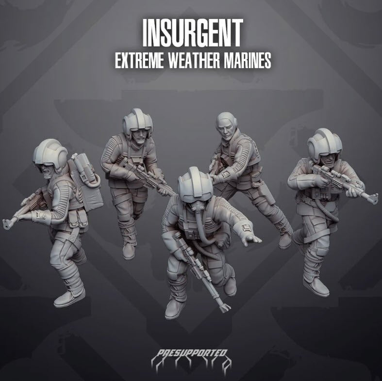 Insurgent Extreme Weather Marine Pilots - SW Legion Compatible Miniature (38-40mm tall) High Quality 8k Resin 3D Print - Skullforge Studios - Gootzy Gaming