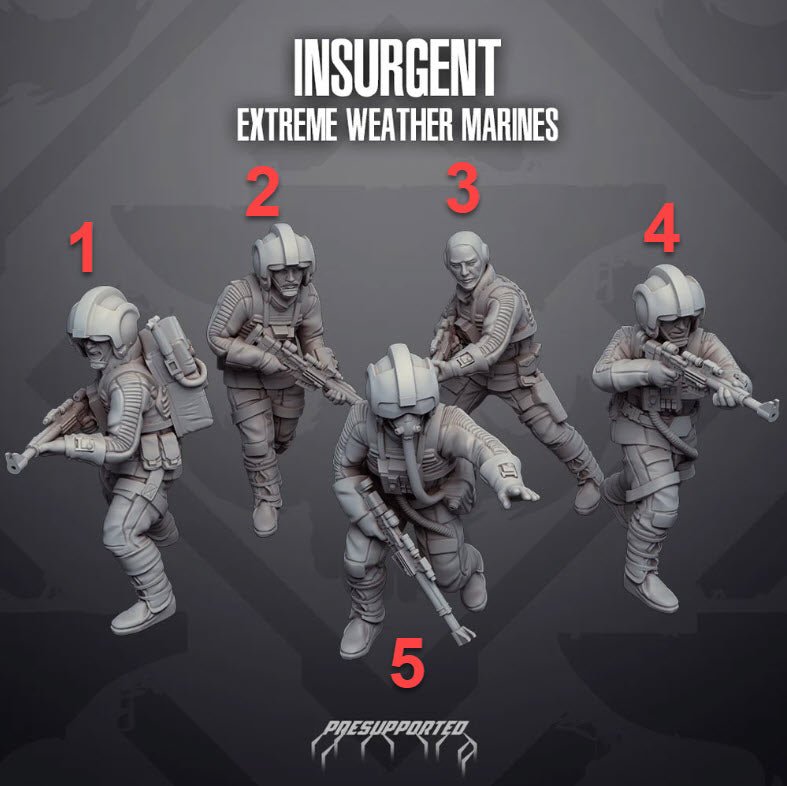 Insurgent Extreme Weather Marine Pilots - SW Legion Compatible Miniature (38-40mm tall) High Quality 8k Resin 3D Print - Skullforge Studios - Gootzy Gaming