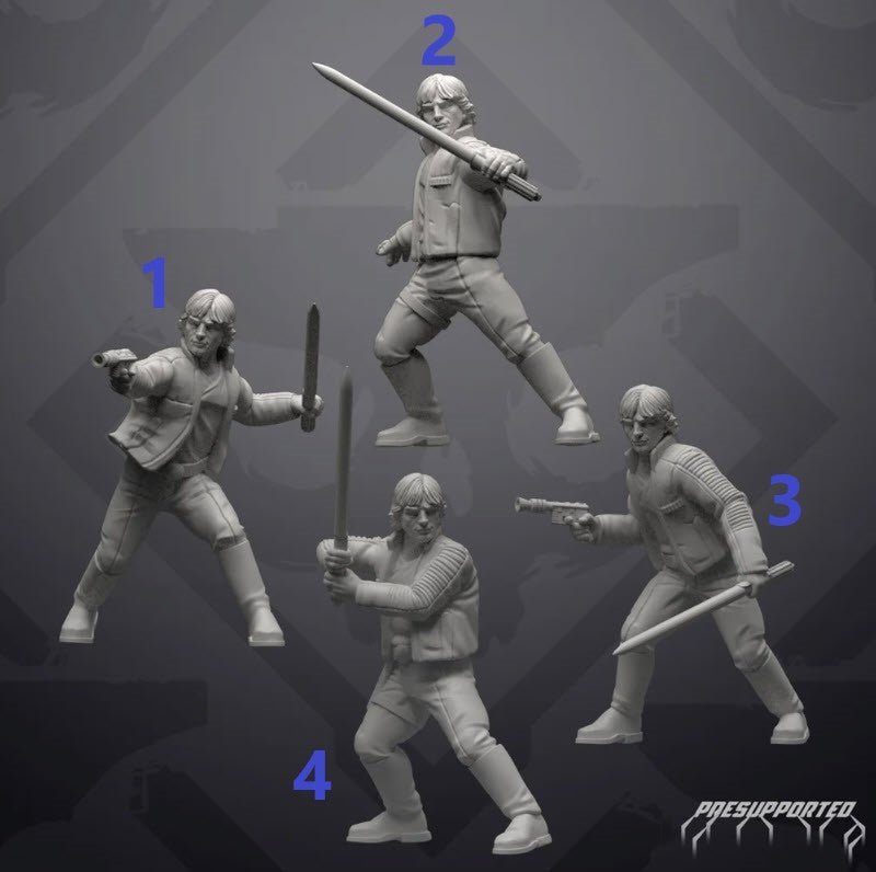 Insurgent Gold Jacket Commander Miniature - SW Legion Compatible (38 - 40mm tall) Resin 3D Print - Skullforge Studios - Gootzy Gaming
