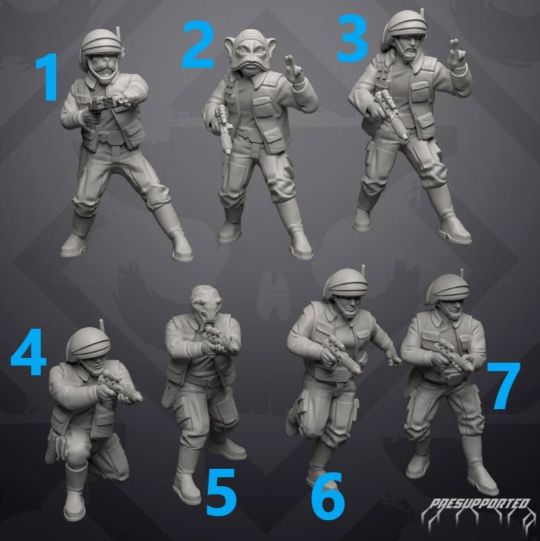 Insurgent Naval Basic Trooper - Single Miniature - SW Legion Compatible (38-40mm tall) Resin 3D Print - Skullforge Studios - Gootzy Gaming