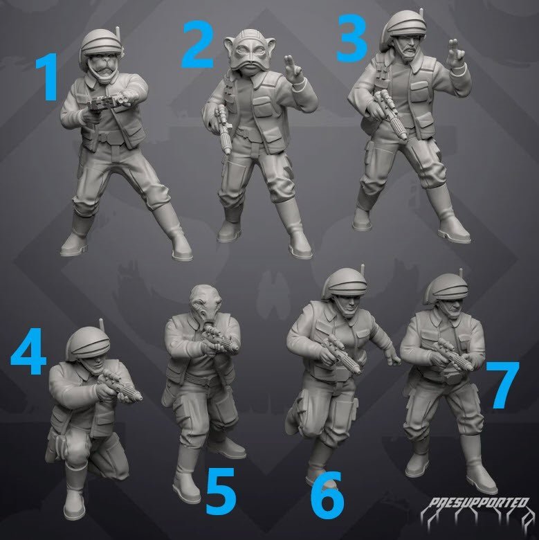 Insurgent Naval Basic Trooper - Single Miniature - SW Legion Compatible (38 - 40mm tall) Resin 3D Print - Skullforge Studios - Gootzy Gaming