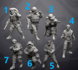 Insurgent Paratrooper Squad - Heavy Gear - Single Miniature - SW Legion Compatible (38-40mm tall) Resin 3D Print - Skullforge Studios - Gootzy Gaming