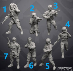 Insurgent Paratrooper Squad - Light Gear - Single Miniature - SW Legion Compatible (38 - 40mm tall) Resin 3D Print - Skullforge Studios - Gootzy Gaming