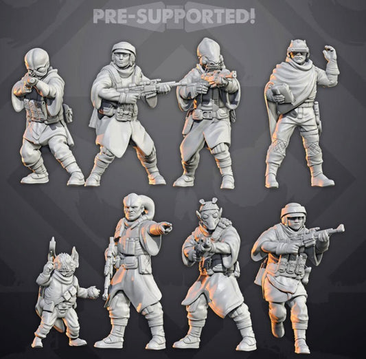 Insurgent Recon Squad - Single Miniature - SW Legion Compatible (38 - 40mm tall) Resin 3D Print - Skullforge Studios - Gootzy Gaming