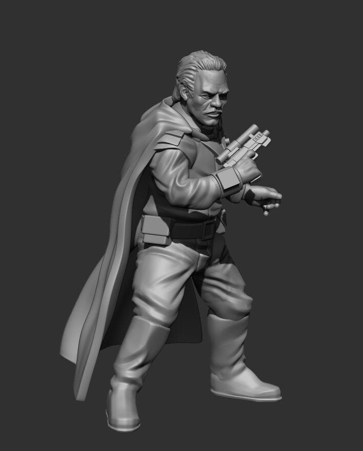 Insurgent Scoundrel Commander Miniature - SW Legion Compatible (38-40mm tall) Resin 3D Print - Skullforge Studios - Gootzy Gaming
