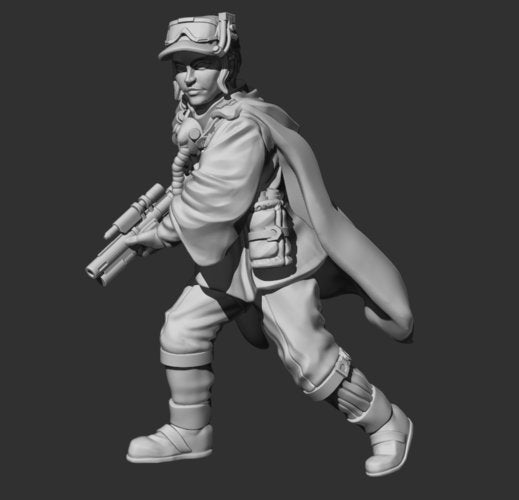 Insurgent Sergeant Hope Miniature - SW Legion Compatible (38 - 40mm tall) Resin 3D Print - Skullforge Studios - Gootzy Gaming