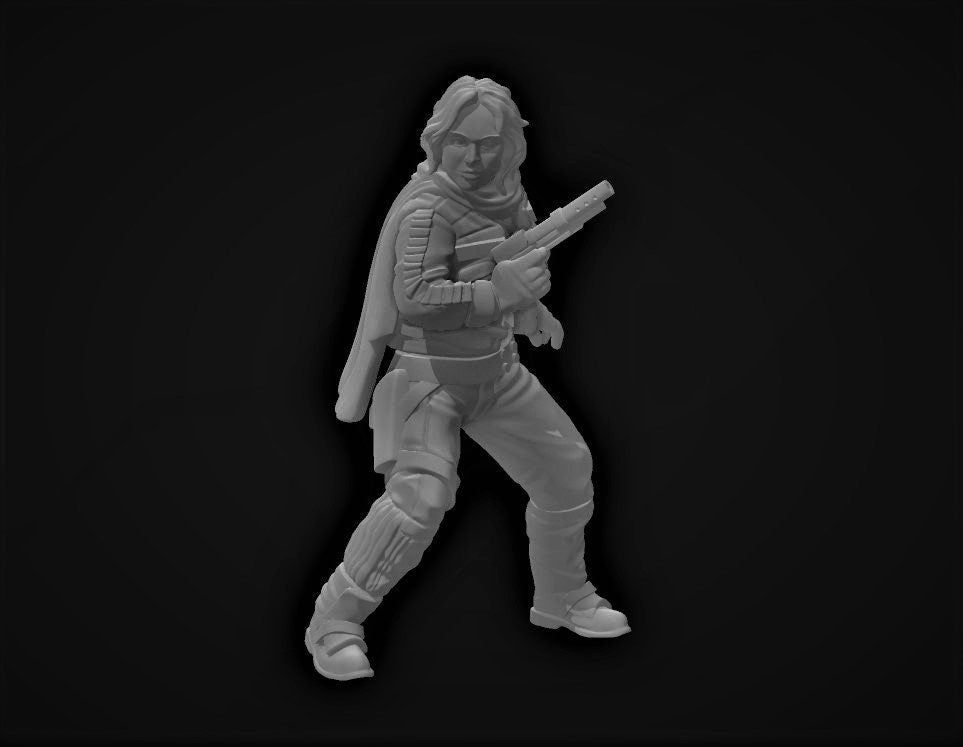 Insurgent Sergeant Hope (Scarf Version) Miniature - SW Legion Compatible (38 - 40mm tall) Resin 3D Print - Skullforge Studios - Gootzy Gaming