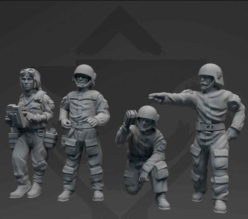 Insurgent Ship Hanger Crew - Individual or Bundle - SW Legion Compatible (38 - 40mm tall) Resin 3D Print - Skullforge Studios - Gootzy Gaming
