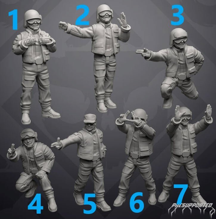 Insurgent Tarmac and Hangar Crew - Single Miniature - SW Legion Compatible (38 - 40mm tall) Resin 3D Print - Skullforge Studios - Gootzy Gaming