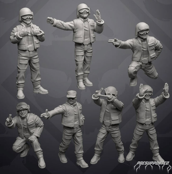 Insurgent Tarmac and Hangar Crew - Single Miniature - SW Legion Compatible (38 - 40mm tall) Resin 3D Print - Skullforge Studios - Gootzy Gaming