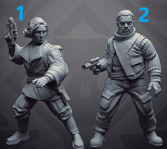 Insurgent Transport Agents - Single Miniature - SW Legion Compatible (38-40mm tall) Resin 3D Print - Skullforge Studios - Gootzy Gaming