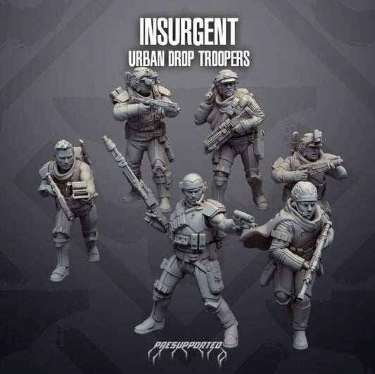Insurgent Urban Drop Troopers - SW Legion Compatible Miniature (38 - 40mm tall) High Quality 8k Resin 3D Print - Skullforge Studios - Gootzy Gaming