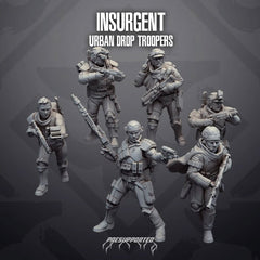 Insurgent Urban Drop Troopers - SW Legion Compatible Miniature (38 - 40mm tall) High Quality 8k Resin 3D Print - Skullforge Studios - Gootzy Gaming