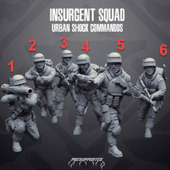 Insurgent Urban Shock Trooper Commandos - SW Legion Compatible Miniature (38-40mm tall) High Quality 8k Resin 3D Print - Skullforge Studios - Gootzy Gaming