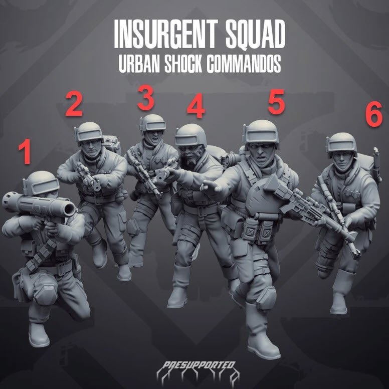 Insurgent Urban Shock Trooper Commandos - SW Legion Compatible Miniature (38 - 40mm tall) High Quality 8k Resin 3D Print - Skullforge Studios - Gootzy Gaming