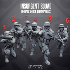 Insurgent Urban Shock Trooper Commandos - SW Legion Compatible Miniature (38 - 40mm tall) High Quality 8k Resin 3D Print - Skullforge Studios - Gootzy Gaming