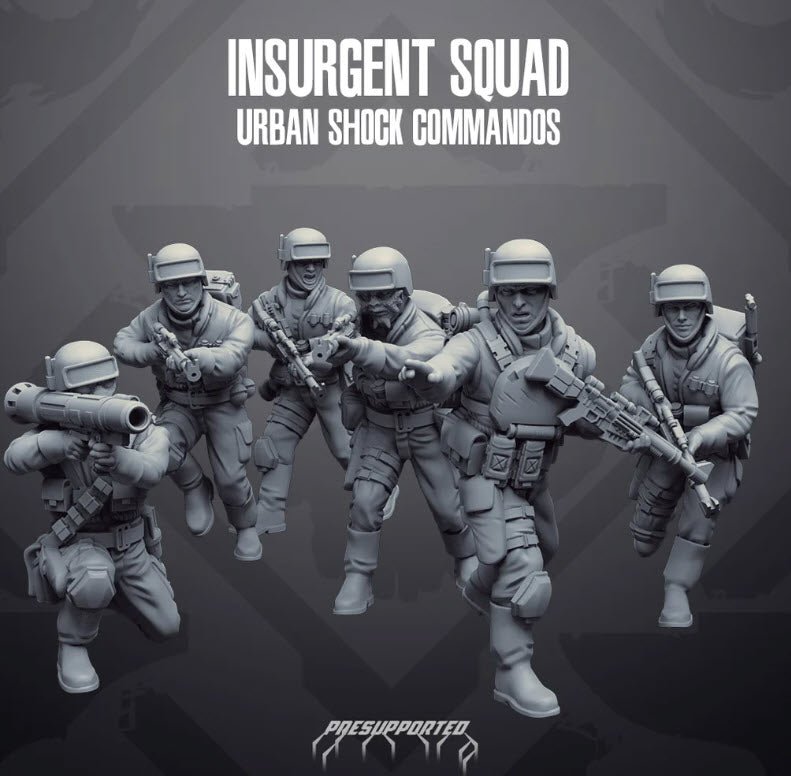 Insurgent Urban Shock Trooper Commandos - SW Legion Compatible Miniature (38-40mm tall) High Quality 8k Resin 3D Print - Skullforge Studios - Gootzy Gaming