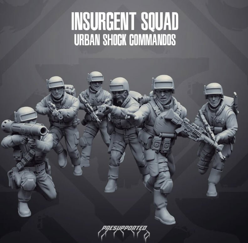 Insurgent Urban Shock Trooper Commandos - SW Legion Compatible Miniature (38 - 40mm tall) High Quality 8k Resin 3D Print - Skullforge Studios - Gootzy Gaming