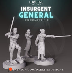 Insurgent Wizard General - SW Legion Compatible Miniature (38-40mm tall) High Quality 8k Resin 3D Print - Dark Fire Designs - Gootzy Gaming